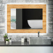 Wood Pattern Tempered Glass Wall Mirror