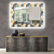 Wood Pattern Tempered Glass Wall Mirror
