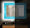 Abstract Tempered Glass Wall Mirror