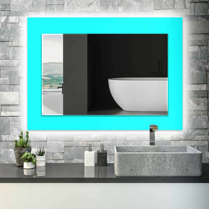 Turquoise Wall Mirror Stained Glass Wall Mirror
