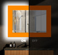Solid Color Tempered Glass Wall Mirror