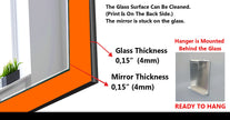 Solid Color Tempered Glass Wall Mirror