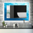 Abstract Tempered Glass Wall Mirror