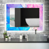 Abstract Tempered Glass Wall Mirror