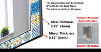 Mosaic Tempered Glass Wall Mirror