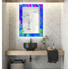 Abstract Tempered Glass Wall Mirror