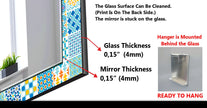 Mosaic Tempered Glass Wall Mirror