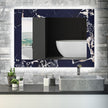 Abstract Tempered Glass Wall Mirror