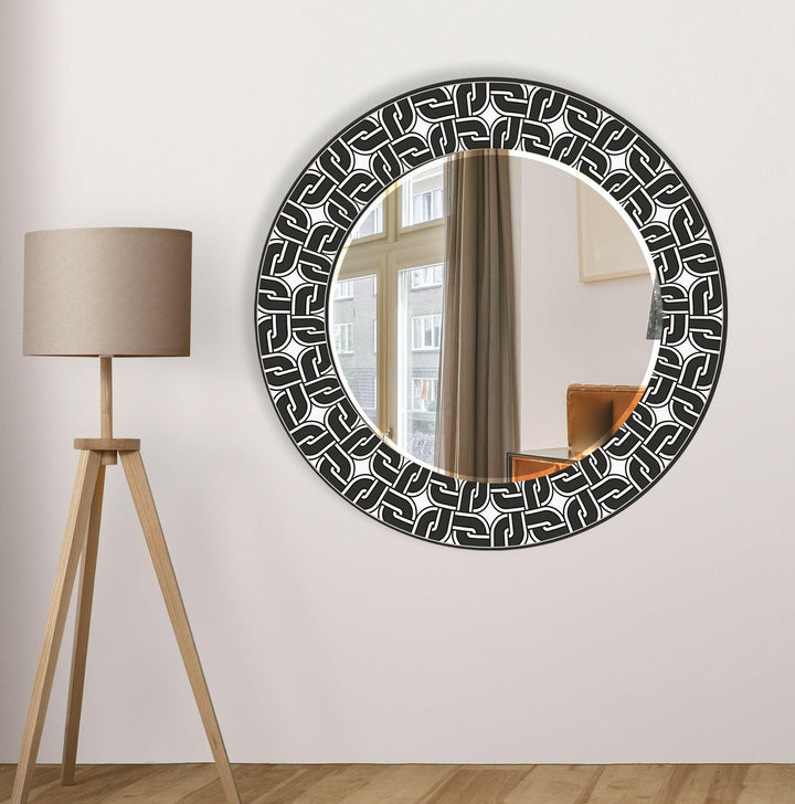 Black Round Wall Mirror Living Room Wall Mirror
