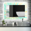 Abstract Tempered Glass Wall Mirror