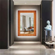 Wood Pattern Tempered Glass Wall Mirror