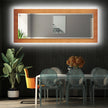 Wood Pattern Tempered Glass Wall Mirror