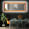 Wood Pattern Tempered Glass Wall Mirror