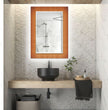 Wood Pattern Tempered Glass Wall Mirror