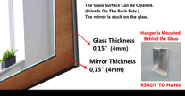 Wood Pattern Tempered Glass Wall Mirror