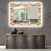 Wood Pattern Tempered Glass Wall Mirror