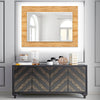 Wood Pattern Tempered Glass Wall Mirror