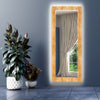 Wood Pattern Tempered Glass Wall Mirror