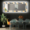 Wood Pattern Tempered Glass Wall Mirror