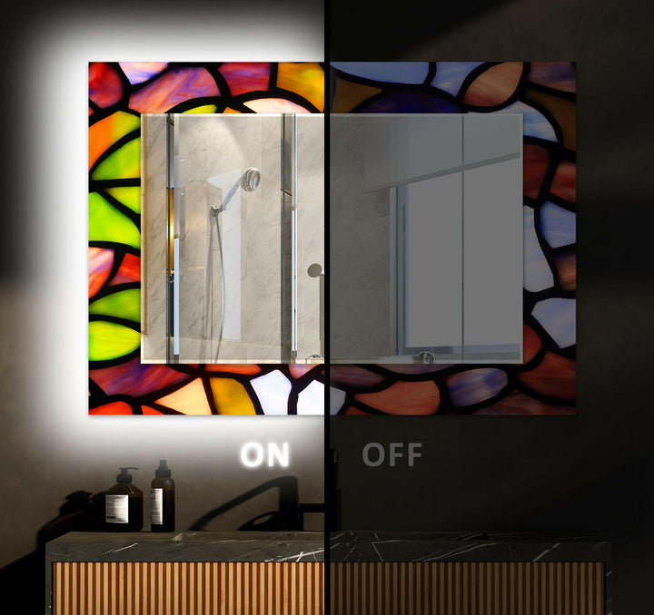 Colored Stones Wall Mirrors Huge Mirror
