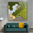 Green Naturel Botanical Tempered Glass Wall Art