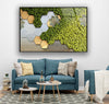 Green Naturel Botanical Tempered Glass Wall Art