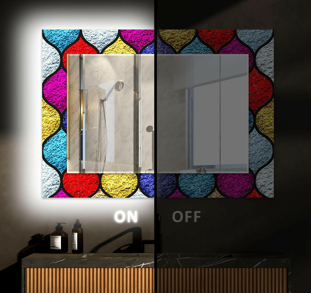Colorful Stained Wall Mirrors