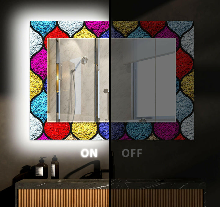 Colorful Stained Wall Mirrors