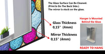 Stained Tempered Glass Wall Mirror