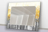 Abstract Tempered Glass Wall Mirror