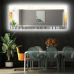 Abstract Tempered Glass Wall Mirror