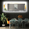 Abstract Tempered Glass Wall Mirror