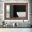Abstract Tempered Glass Wall Mirror