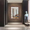 Abstract Tempered Glass Wall Mirror