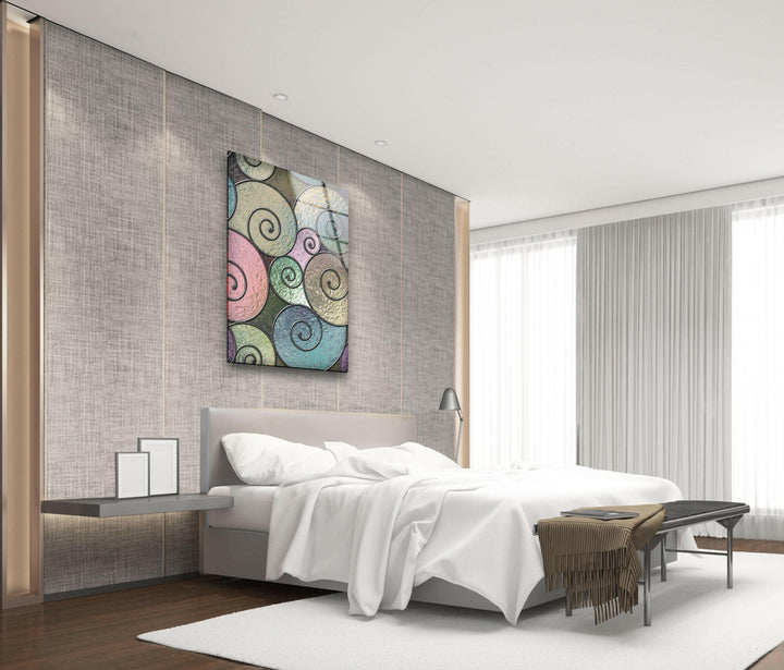 Stained Geometric Glass Wall Art