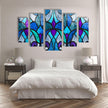 Blue Stained Tempered Glass Wall Art