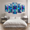 Blue Stained Tempered Glass Wall Art