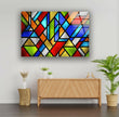 Fractal And Cool Stained Tempered Glass Wall Art