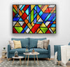 Fractal And Cool Stained Tempered Glass Wall Art