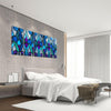 Blue Stained Tempered Glass Wall Art