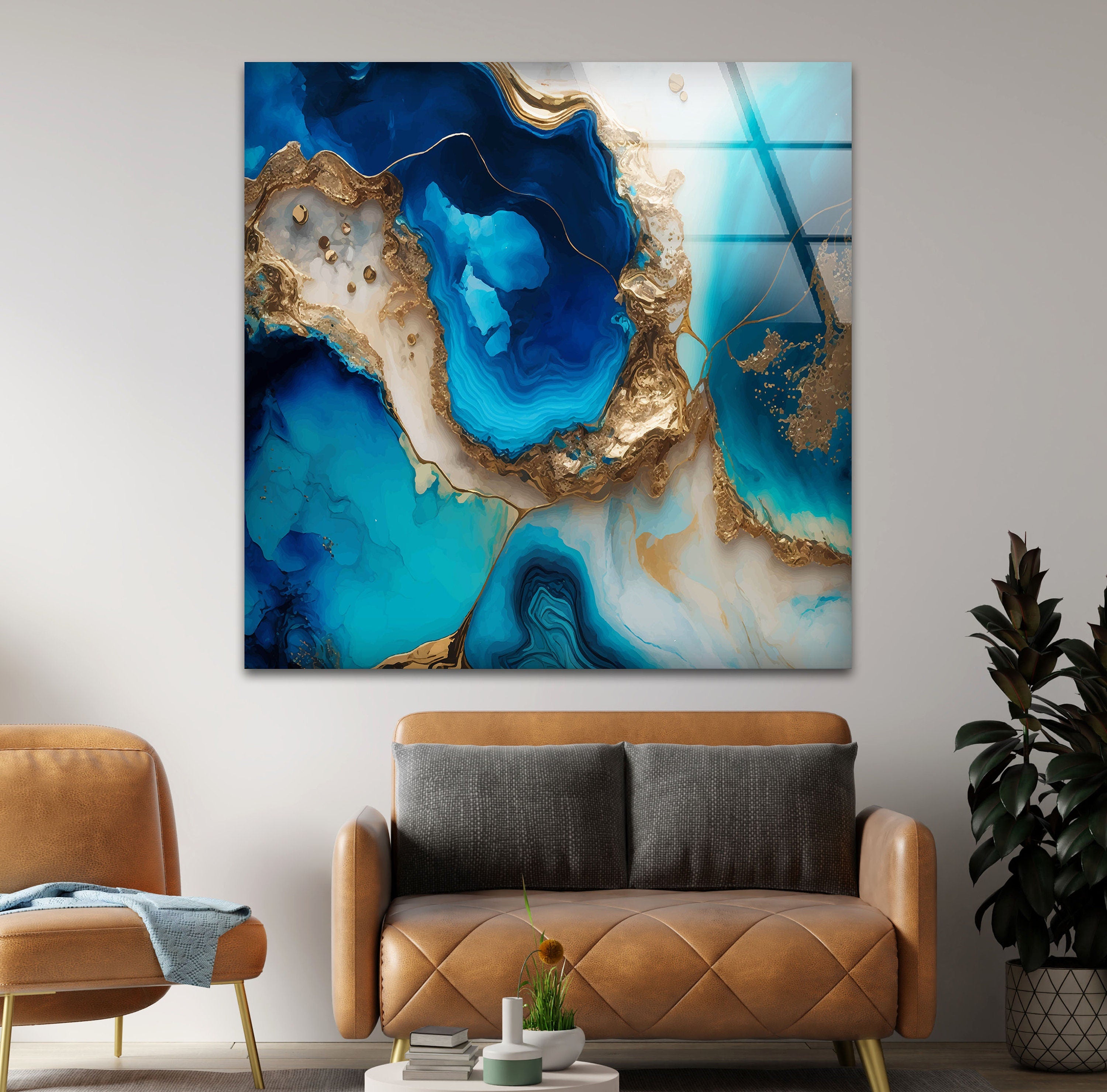 Marble Tempered Glass Wall Art