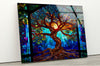 Stained Tree Tempered Glass Wall Art