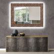 Abstract Tempered Glass Wall Mirror