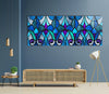 Blue Stained Tempered Glass Wall Art