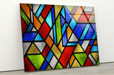 Fractal And Cool Stained Tempered Glass Wall Art