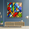 Fractal And Cool Stained Tempered Glass Wall Art