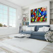 Fractal And Cool Stained Tempered Glass Wall Art