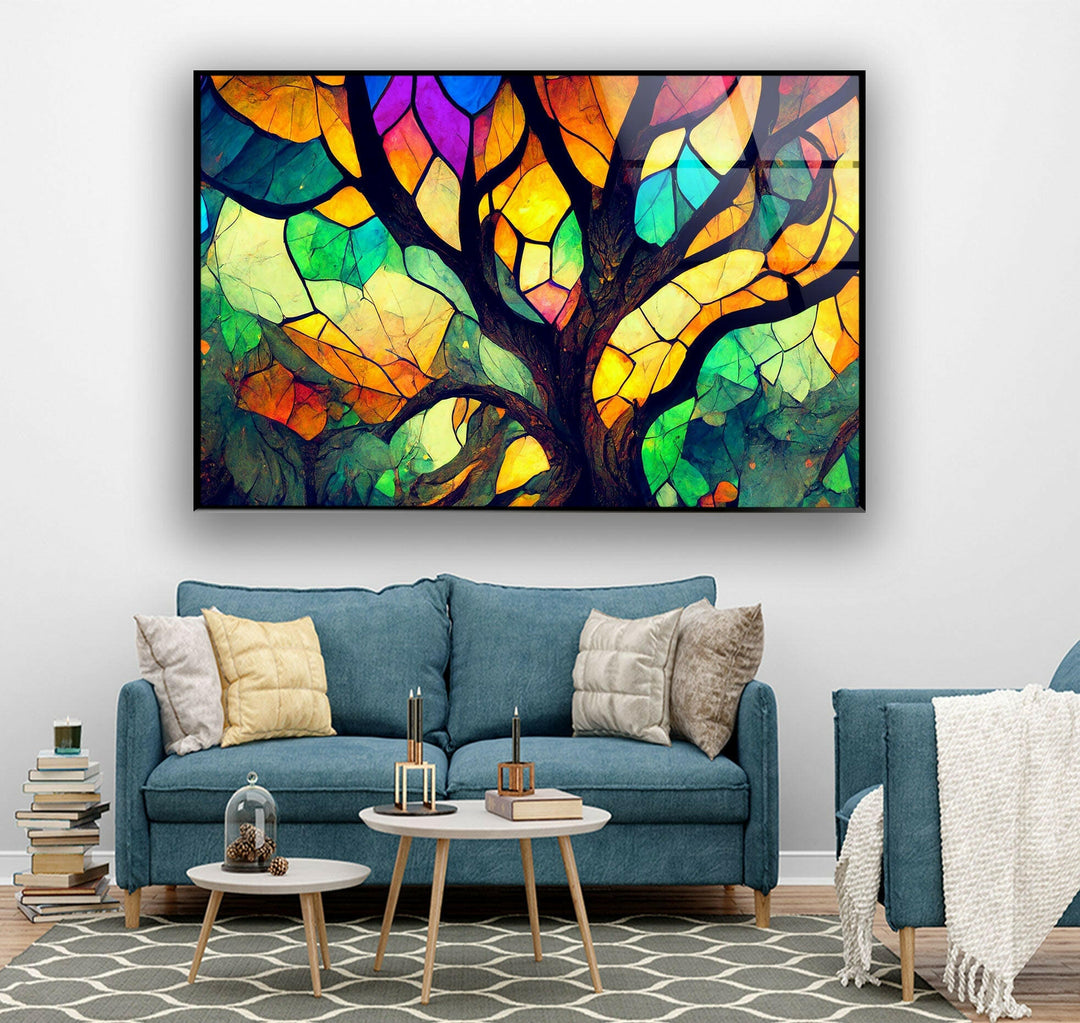 Stained Tree of Life Decor Glass Wall Art stained glass wall art, stained glass wall decor