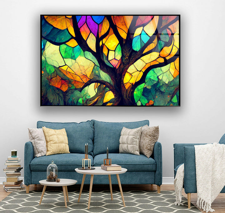 Stained Tree of Life Decor Glass Wall Art stained glass wall art, stained glass wall decor