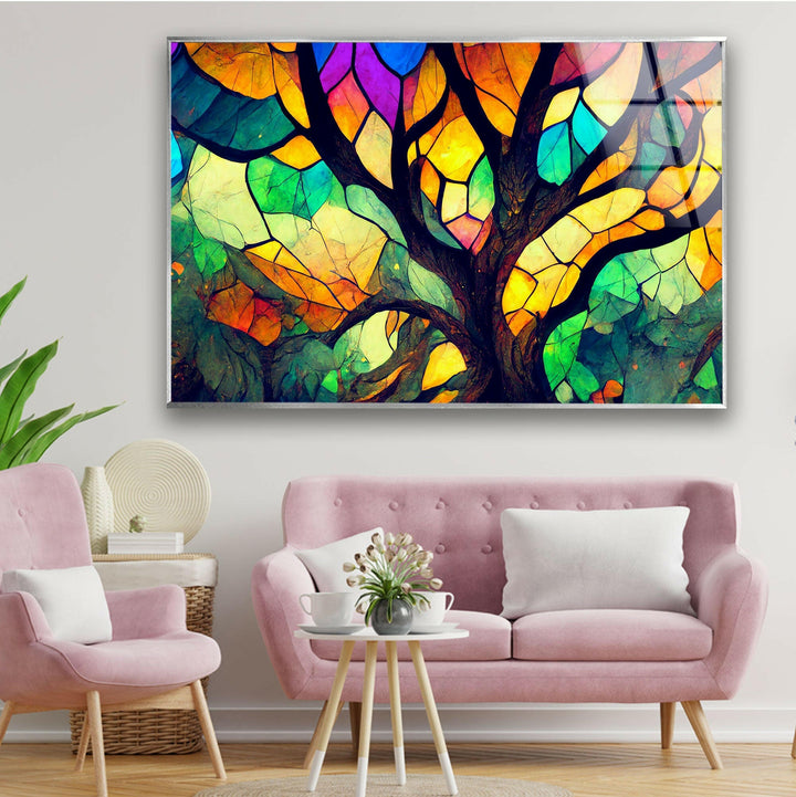 Stained Tree of Life Decor Glass Wall Art art glass wall art, glass wall art pictures